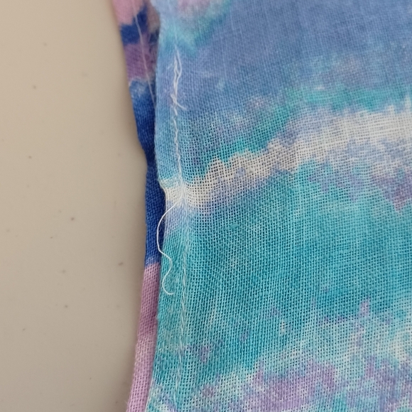 Chico's Mineral Wash Watercolor 100% Linen Kaftan Sz S/M Beachy Tunic Top - Picture 12 of 12